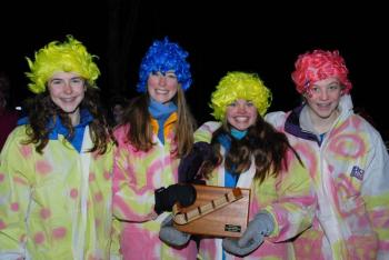 This year's winner of the Fastest Kid's Team division was the Rockport Rockettes. (Courtesy Camden Snow Bowl/by Dave Ridley)