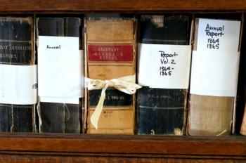A set of books from J.P. Cilley, who was the Adjutant General for the Bugle, a Civil War journal.