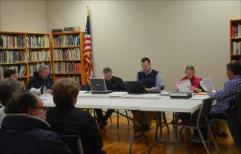 Hope selectmen, Tim Pearse, Eric Campbell, Town Administrator Jon Duke, Wendy Pelletier andBrian Powers, Jr.