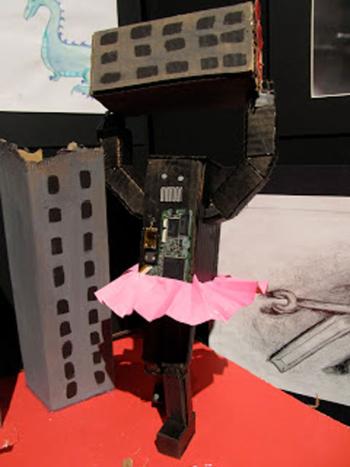 More robots destroying a city in a tutu. (Photo by Kay Stephens)