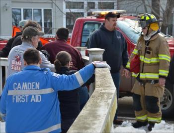 Camden Fire Aid Association responds to emergencies throughout the region, and mostly in Camden, Hope, Lincolnville and Rockport. Its emergency medical crews are on scene in minutes. This year, the nonprofit faces a dire budget shortfall and is asking towns to help resolve it in order to survive. (File photo by Lynda Clancy)