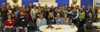 Students in this spring's Bee School, taught by members of the Knox-Lincoln Beekeepers Club, pose for a photo April 2. (Courtesy John Webster)