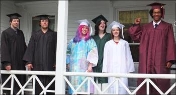Graduating Class of 2013 at the Community School before their march.