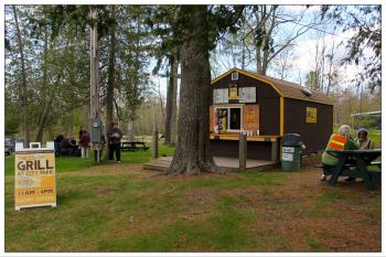 The Belfast Co-op won a bid earlier this year to run the concession stand at City Park. The Co-op Grill opened for the season in May. (Photo by Wes Sterrs)