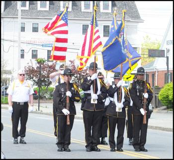Members of the State Police formed one of the Honor Guards