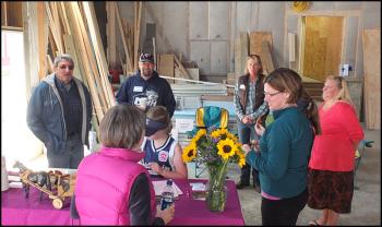 Visitors to the farm enjoyed coffee and snacks