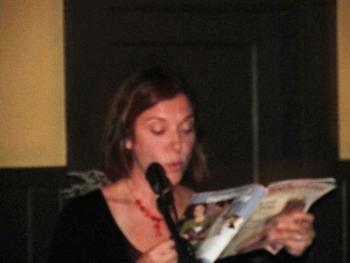Elisabeth Wilkins was the first storyteller of the evening. (Photo by Kay Stephens)