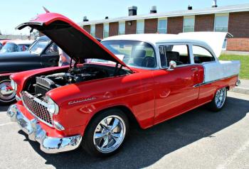 A vintage Chevrolet stands on display at the Cruisin' to Graduation Car Show in Waldoboro May 5. (Courtesy Susan Simmons)