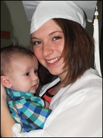 Katrina Berry with her nephew.