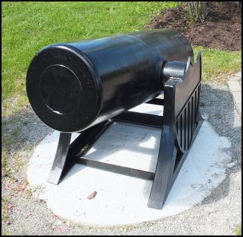 One of two Civil War Howitzers recently restored by the city and placed in the park.