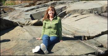 Ruth Scott, of Camden, takes in the sun at Beauchamp Point in Rockport on a Friday afternoon. (Photos by Chris Wolf)