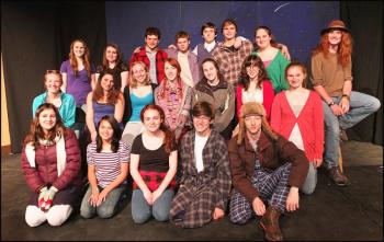 Camden Hills Regional High School student cast and crew of "Almost, Maine."