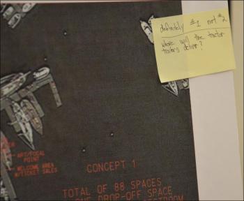 And criticism of Concept 1 begins. (Photo by Lynda Clancy)