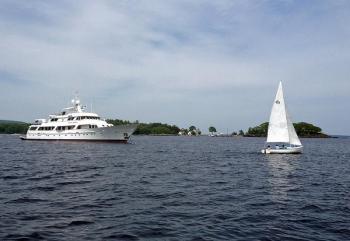 'Golden Compass' hails from Bimini but sails early in the summers from Portland. (Photo by Steve Pixley)