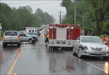 The accident took place on Route 1 near the Offshore Restaurant. (Photo by Lynda Clancy)