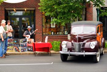 The wonderful world of the Owls Head Transportation was on display to look at along with some banjo pickin' to listen to. (Photo by Ron Hawkes)