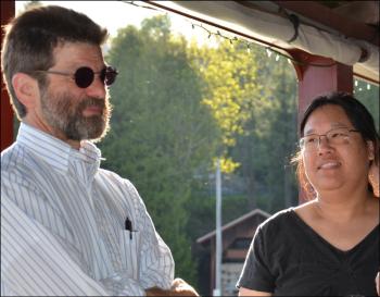 Assessor Kerry Leichtman and Select Board member Tracy Murphy were there, too. (Photo by Lynda Clancy)