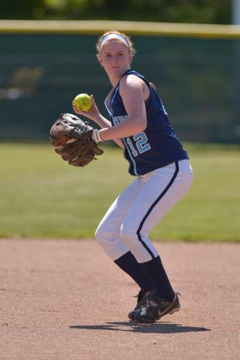Oceanside's Molly Mellor made the plays at short, added a single and 2 RBIs to help the team to the championship. (Photo by Ron Hawkes)