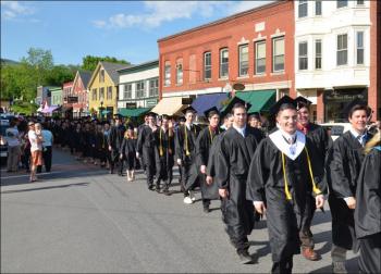 Here they come! Camden Hills Regional High School Class of 2013. Watch out, world! (Photo by Lynda Clancy)