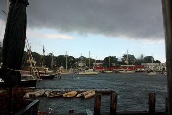 The wind picks up across Camden Harbor. (Photo by Holly S. Edwards)