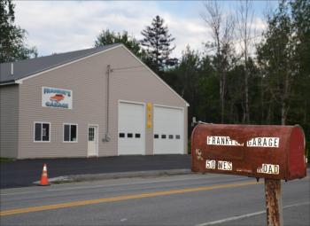 The new Frankie's Garage, where Cecil Fogg is back at work, rebuilding his business. (Photo by Lynda Clancy)
