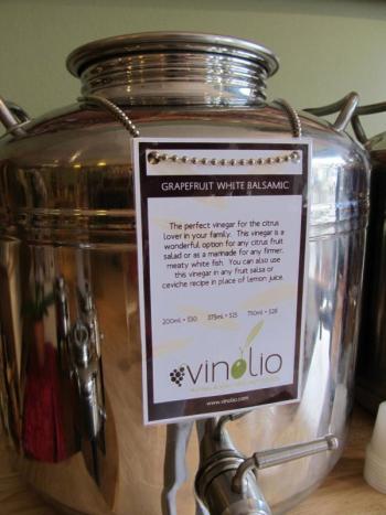 Each fusti lists background information about the product it holds and dispenses for tasting and/or purchasing. (Photo by Kay Stephens)