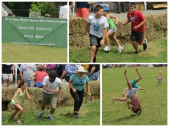 Practicing and playing before the start of the New World Cheese Rolling Championship in Belfast. (Photo by Erica Thoms)