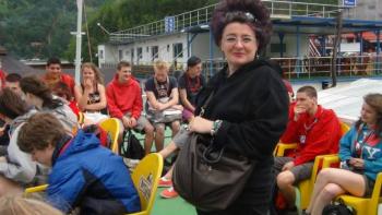Georgeta, the pleasantly tyrannical headmistress. (Photo by Ari Snider)