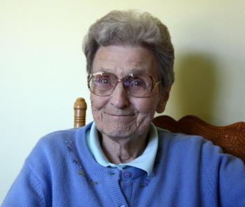 Sally Robinson Long at her home on River Road in St. George. (Photo by Holly S. Edwards)