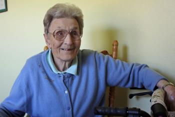Join Sally Robinson Long of St. George in celebrating her 90th birthday at a public supper fundraiser Saturday, Aug. 24, at 5 p.m. Don’t worry if you’re a friend she hasn’t met yet, she’ll be waiting to get to know you. (Photo by Holly S. Edwards)