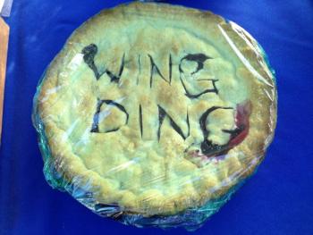 Lauralee Clayton of Lincolnville baked this blueberry pie for the wingding.