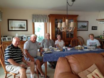 Association members Bob Plausse, Brian Cronin, Andy Andrews, Vivia Andrews and Lee Cronin.