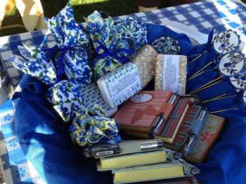 Handmade items for sale at the Blueberry Wingding.