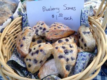 Some of the homemade baked goods for sale at the Blueberry Wingding.