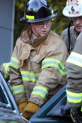 The new access team includes some young, new firefighters from Hope and Lincolnville. (Photo by Holly S. Edwards)