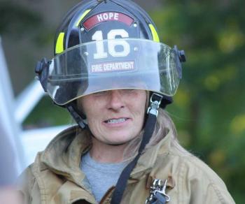 Hope firefighter and access team member Ginny Ryan. (Photo by Holly S. Edwards)