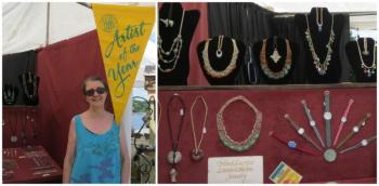 Hand-knotted jewelry by Rosemarie DeLernia.