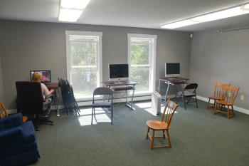 The library's After School Program room has computers, wifi, games, and activities for the school age children to come to. It runs from 3-6 pm Monday through Friday. (Photo by Ron Hawkes)
