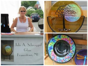 Dichroic glass by Julie Schroeppel. (Photo by Erica Thoms)