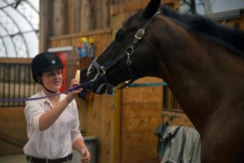 Katherine Orne, equestrian, hockey player, lacrosse player all equals a very productive student-athlete you will be glad to get to know. (Photo by Ron Hawkes)