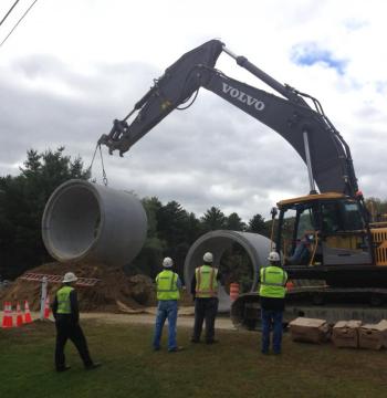 It’s a big culvert, 96 inches in diameter. (Photo by Lynda Clancy)