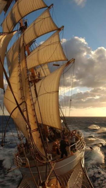 The Eagle in full splendor. (Photo courtesy of the U.S. Coast Guard)