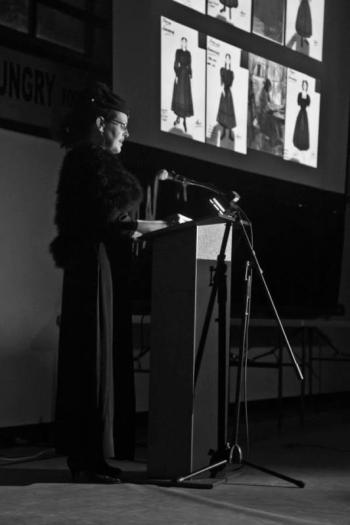 Kathleen Brown takes the stage for her presentation. (Courtesy Jesse Robert Gifford Stuart)