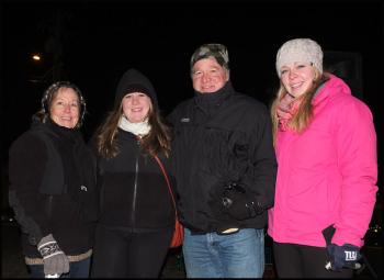 From left, Tracey, Cassidy, Jim and Courtney Robishaw from Poughkeepsie, N.Y.. (Photo by Chris Wolf)