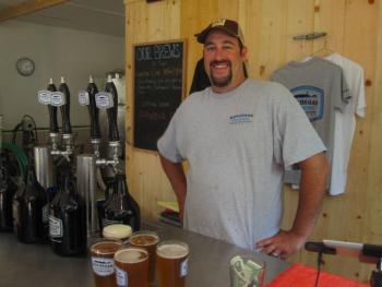 Same with Matt Weber, when he’s not lobstering. (Courtesy Monhegan Brewing Company)