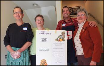 Volunteers at St. Peter's Church in Rockland. Left to right: Kerry Altiero, Colleen Hupper, Scot Tilton and Lucia Elder