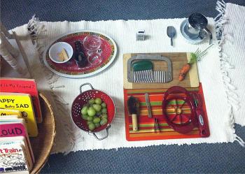 Educational displays of how Montessori education can be incorporated into a child’s home. (Courtesy Children's House Montessori School)
