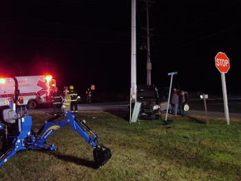 A view of the Ford SUV from the property of Ingraham Equipment located on the southwest corner of the intersection. (Photo by Ethan Andrews)