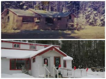 The Moran’s keep an old picture of the diner pre-renovation - a much smaller restaurant than the one standing today.