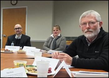 From left, Knox County Health Clinic committee members Erik Frederick, Staci Coomer and Larry Hills. (Photo by Chris Wolf)